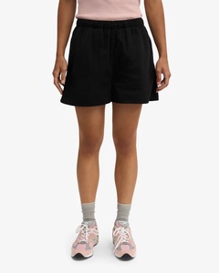 Shorts pour femmes en popeline de coton, taille mi-haute, fermeture élastique, logo personnalisé, couleur noire profonde, séchage rapide, meilleure qualité, Bangladesh - Product Image 3