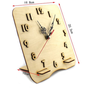 Reloj de Madera Hecho a Mano STEM, Juguetes de Madera, Modelo de Reloj para Hacer Uno Mismo - Product Image 3