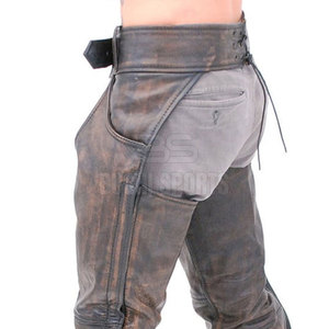 Cómodos pantalones de cuero completo de primera calidad, ideales para montar y sesiones de entrenamiento. - Product Image 5