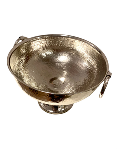 Enfriador de Vino de Plata Hecho a Mano con Asas de Anillo, Cubitera Grande de Metal para Bebidas, Ideal para Bares, Fiestas y Decoración del Hogar - Product Image 4