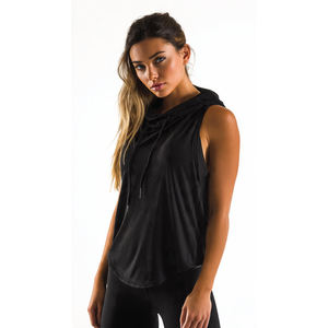 Camiseta Deportiva sin Mangas para Mujer, 100% Algodón/Poliéster, Logotipo Tejido en la Parte Delantera, Resistente al Viento, Transpirable, Ropa Deportiva - Product Image 1