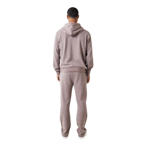 Ensemble de survêtement à capuche pour homme avec pantalon à jambe droite, coupe décontractée, ourlet ouvert, style streetwear décontracté, vente en gros, ensembles de vêtements deux pièces personnalisés - Product Image 2