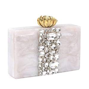 Luxury Handmade Resin Clutch <b>Bag</b> With Colorful Mosaic Pattern <b>Black</b> Base Rectangular Shape <b>Evening</b> Purse For Women Unique Style - Product Image 4