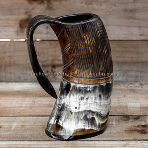 Tasse Tankard de 500 ml, Design créatif à la main, pour Bar, verre à bière, matériel de fête, corne de bœuf et oz - Product Image 1