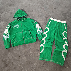 Ensemble tissé décontracté pour homme, style hip-hop, hiver, uni, personnalisé, deux pièces, 100% laine, séchage rapide, qualité supérieure, fabriqué au Pakistan - Product Image 4