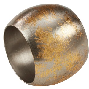 Porte-serviettes de luxe bicolore métallique, finition dorée rustique sophistiquée, en laiton, pour table de salle à manger formelle - Product Image 5