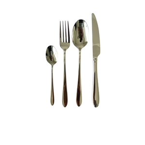 Ensemble de couverts haut de gamme en acier inoxydable, finition miroir, pour hôtels et restaurants de luxe, qualité alimentaire. - Product Image 1