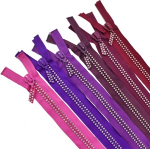Wholesale Fashion 5#8#10# Rhinestones <b>Zipper</b> Hoodie Diamond Plastic Stone Teeth <b>Zipper</b> - Product Image 6