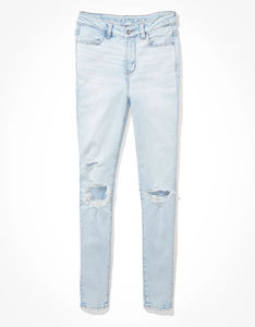 Jeans slim personnalisés à étiquette privée pour femmes, jeans crayon bleus à taille haute, pantalons stretch pour femmes, OEM respirant - Product Image 3