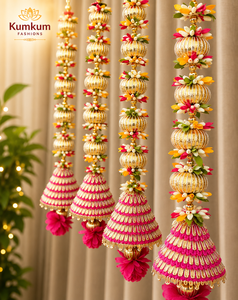Multicolor Handmade Artificial Floral Bells Garland 3.5ft Durable Home <b>Decoration</b> <b>Wedding</b> Christmas festive Decorative Strings - Product Image 1