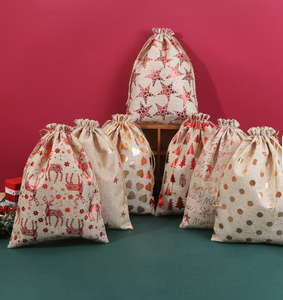 Sac cadeau en jute fait main avec intérieur laminé pour un emballage haut de gamme - Product Image 1