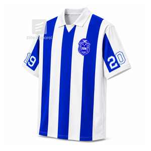 Camiseta de fútbol personalizada de la hermandad Zeta Phi Beta, manga corta, logotipo en la parte delantera, camisa de poliéster a rayas azules y blancas para mujer - Product Image 2