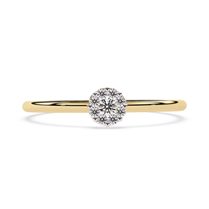 Anillo de Compromiso Clásico de Oro Amarillo de 14k con Diamante de Corte Brillante Redondo para Mujer - Product Image 1