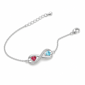 Bracelet en moissanite Infinite Heart, argent sterling 925, chaîne à maillons romantique, bijoux de fiançailles pour femmes - Product Image 3