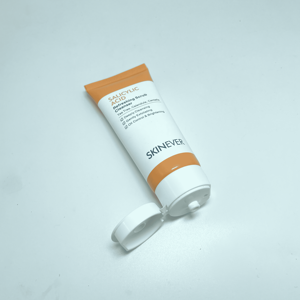 Tube en plastique PE blanc de 50 ml, 70 ml, 100 ml avec surface mate, impression sérigraphique, impression offset, bouchon à clapet brillant, emballage cosmétique - Product Image 1