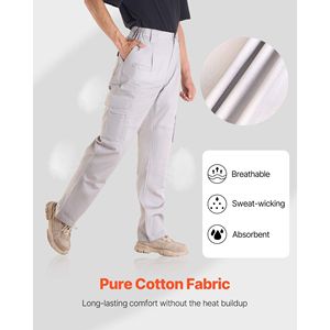 Pantaloni Cargo da uomo XXL taglia resistente alla fiamma Multi-tasche abbigliamento di sicurezza colore grigio - Product Image 2