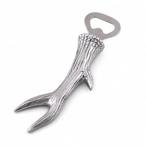 Handcrafted Deer Antler Bottle Opener Rustic Metal Beer Bottle Opener Decorative <b>Bar</b> <b>Tool</b> - Product Image 1