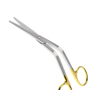 Tijeras Nasales TC Cottle con Incrustaciones de Carburo de Tungsteno, Mango Dorado, Hojas Anguladas, Acero Inoxidable de Alta Resistencia, Tijeras Dorsales Cottle, CE - Product Image 3