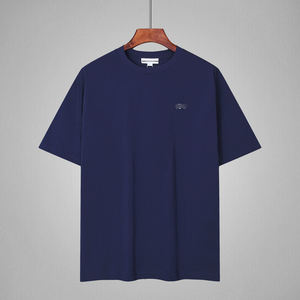 Nouveau T-shirt décontracté en velours côtelé pour hommes, couleur unie, imprimé sérigraphié, grande taille, vente en gros d'usine, 100% coton, collection 2026 - Product Image 1