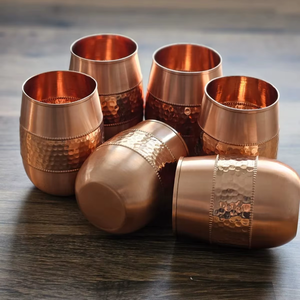 Vajilla de Cobre Reutilizable con Beneficios para la Salud, Diseño Clásico, Ecológica, de Lujo, Regalos de Boda, Artículos para Hoteles, Vasos - Product Image 1