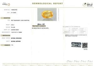 พลอยแซฟไฟร์สีเหลืองทรงรีธรรมชาติ 6.33 กะรัต จากศรีลังกา สำหรับทำเครื่องประดับและแหวน รุ่น YSON-131 - Product Image 6