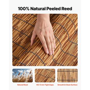 "Natural Reed <b>Screens</b> & Room Dividers 4 ft X 16.4 ft 2 Pack <b>Decorative</b> Reed Fencing Roll" - Product Image 2