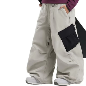 กางเกงคาร์โก้ผู้ชายทรงปกติ แบรนด์ Snow High Street Wear ระบายอากาศได้ดี กันน้ำ เอวยางยืด สไตล์ฮิปฮอป เหมาะสำหรับกิจกรรมกลางแจ้ง มีกระเป๋าหลายช่อง - Product Image 5