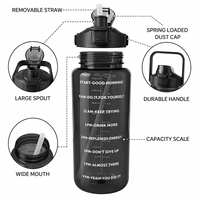 Shaker en plastique sans BPA, anti-fuite, pour la salle de sport, l'hydratation quotidienne, respectueux de l'environnement