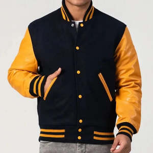 Wholesale Custom latest designs <b>Long</b> Sleeve Winter <b>Jacket</b> Plain Blank Varsity Letterman <b>Jacket</b> for <b>men</b> - Product Image 4