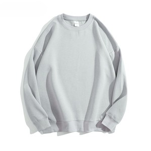 OEM Custom Oversized Fleece Crew Sweatshirt Wholesale Women's Crewneck <b>Charcoal</b> Eco-Friendly Breathable Winter Front Pullover - Product Image 1