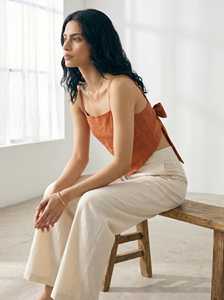 Chemise en molleton à col rond bleu clair pour femme, coupe courte, manches courtes, couleur unie, fermeture éclair sur le devant, coupe ample, décontractée, toutes saisons, séchage rapide - Product Image 3
