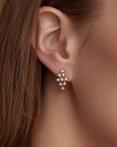 Pendientes de Diamantes de Moissanita en Forma de Gota con Corte Redondo y Plata 925, Hermosos para Novia, Joyería Fina, Regalo para Ella - Product Image 4