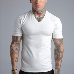 Camiseta de Cuello Redondo de Manga Corta para Hombre, Algodón Grueso de 280 g/m², Color Sólido, Estilo Simple, Holgado e Informal, Venta al Por Mayor Personalizada - Product Image 1