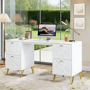 Scrivania Direzionale in Legno con Cassetti Portadocumenti per Ufficio Domestico - Product Image 2