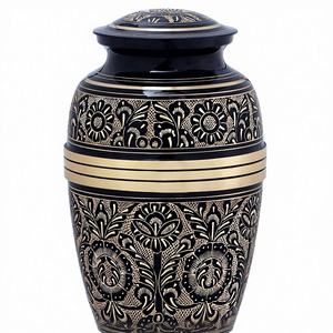 Urna Funeraria de Aluminio de Lujo con Incrustaciones de Madreperla Tradicional, Hecha a Mano con Esmalte Agrietado, Capacidad de 3-4L, Impresión Personalizada para Adultos - Product Image 5