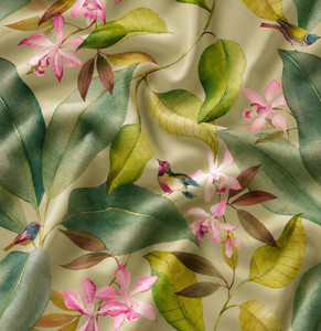 Organic 100% Viscose Woven Floral <b>Fabric</b> Breathable & Lightweight for Women's Dresses Skirts Apparel-Customizable - Product Image 1