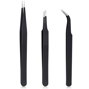 แหนบต่อขนตาปลายเรียบสแตนเลสอย่างดี ขนาด 10 มม. สำหรับต่อขนตาปลอม - Product Image 5