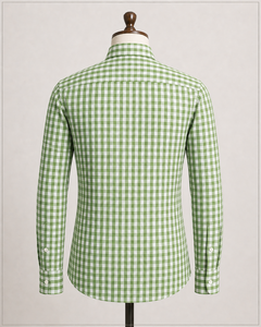 Chemise Habillée Homme Premium à Carreaux Verts Tendance en Coton Respirant à Manches Longues – Qualité Supérieure pour Tenue Décontractée ou Professionnelle - Product Image 6