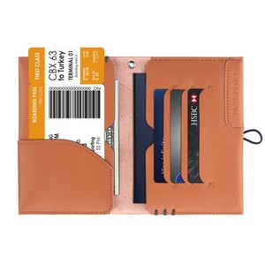 Personalized PU Leather Luxury Travel Wallet Passport <b>Holder</b> Minimalist Clip Closure High Quality Customizable - Product Image 6