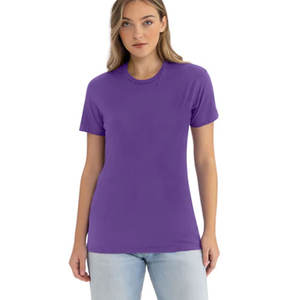 T-shirt décontracté unisexe de haute qualité avec logo personnalisé, coupe classique, t-shirts Next Level pour hommes, coupe premium, CVC, col rond, couleur violet foncé - Product Image 1