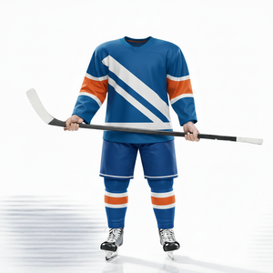 เสื้อฮอกกี้น้ำแข็งแบบสั่งทำพิเศษ ระบายอากาศได้ดี ผลิตจากโพลีเอสเตอร์  ชุดกีฬาทีมแบบซับลิเมชั่น  มีไซส์ใหญ่ พร้อมจำหน่าย - Product Image 6