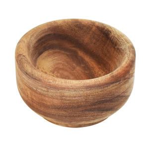 Bol en bois naturel de qualité supérieure avec un design artisanal de style américain, écologique pour un usage quotidien et les fêtes - Product Image 3