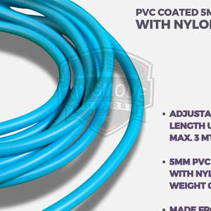 เชือกกระโดดปรับระดับได้ PVC คุณภาพสูง พิมพ์โลโก้ได้ สำหรับออกกำลังกายที่ยิมและที่บ้าน - Product Image 5