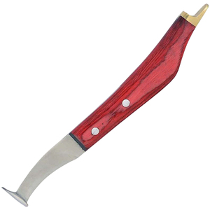 Cuchillo para Pezuñas de Nuevo Diseño, Bajo MOQ, Mango de Madera, Hoja de Acero Inoxidable, Cuchillo para Recortar Pezuñas para Caballos, Ganado, Ovejas y Cabras - Product Image 2