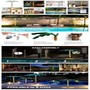 Luci LED a Forma di Albero di Cocco, 5 Piedi, 207 Luci, 31V 6W, per Decorazione Giardino - Product Image 3