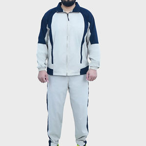 Ensemble de survêtement sportif épais personnalisé pour hommes – Veste coupe-vent en nylon à fermeture éclair intégrale et pantalon de jogging – Survêtement coupe-vent - Product Image 2