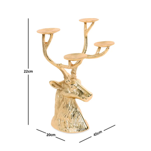 Aluminum Gold Antler T Light Candle <b>Stand</b> for Christmas Decor New Design Metal Handmade Deer Candle Holder for Table Centerpiece - Product Image 4