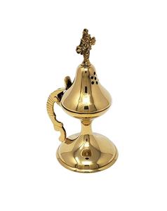 Polish Brass <b>Incense</b> Burner Cross On Top Catholic Church Supplies Wedding Table Decor Luxury <b>Incense</b> Burner Hot Sale - Product Image 1