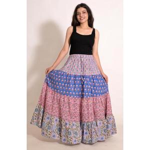Boho Chic Cotton <b>Patchwork</b> Long <b>Skirt</b> Handmade Indian Maxi <b>Skirt</b> Hippie Festival Outfit - Product Image 4