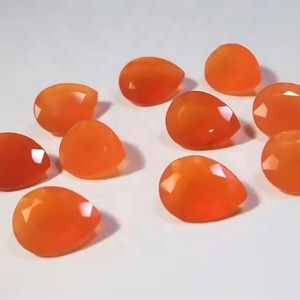 Pierre précieuse semi-précieuse en cornaline naturelle de 3x5 mm, coupe poire, qualité incroyable, pierre en vrac pour bague, pendentif, provenant d'un fabricant indien - Product Image 2